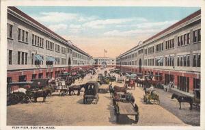 LP26  Boston, Massachusetts, MA, Postcard, Fish Pier.