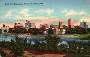 Ohio Dayton The Impressive Skyline 1948 Curteich