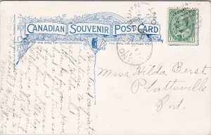 Pack Train Yukon YT Mules Miner c1911 Auburn ONT Split Ring Cancel Postcard H48