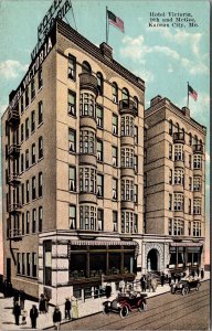 Postcard Hotel Victoria at 9th and McGee in Kansas City, Missouri