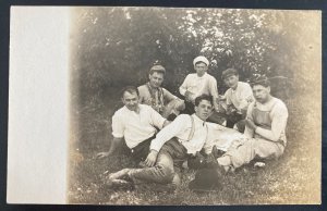 Mint USA Real Picture Postcard Vintage Baseball Team Players BB Spikes 1908