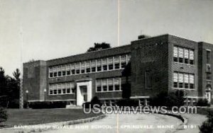 Real Photo, Sanford Springvale High School - Maine ME  