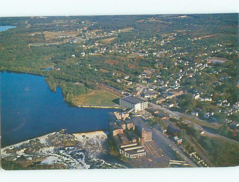 Unused Pre-1980 AERIAL VIEW OF TOWN Lisbon Falls Maine ME n1851