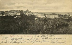 israel palestine, JAFFA YAFO, View from the Gardens (1901) Postcard