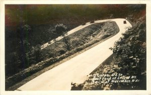 Postcard RPPC West Virginia Macomber U Curve US 50 1930s 23-3267