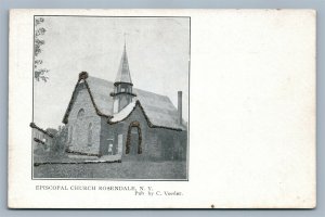 ROSENDALE NY EPISCOPAL CHURCH ANTIQUE POSTCARD 