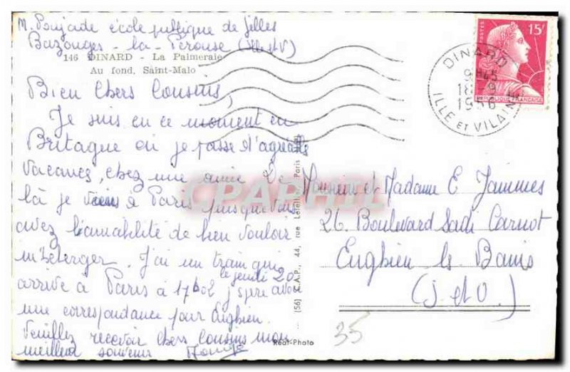 Old Postcard Dinard La Palmeraie Basically Saint Malo