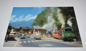 41017 Brienz Abfahrt der Rothornbahn Switzerland Postcard CH-3715 Abelboden