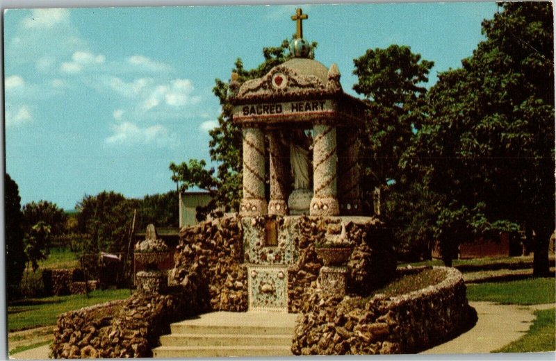 Shrine of Sacred Heart Holy Ghost Catholic Church Dickeyville WI Postcard G13