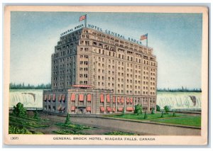 c1950's General Brock Hotel Niagara Falls Ontario Canada Vintage Postcard 