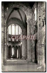 Old Postcard Mont St Michel L & # 39Abbaye Interior of & # 39Eglise Romane