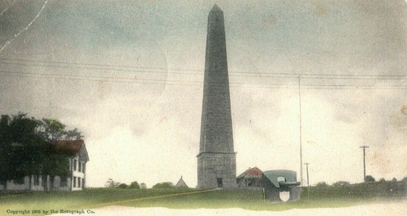 c. 1910 Groton Monument Connecticut Hand Colored Postcard P14