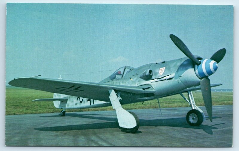 Postcard Focke Wulf Fw 190d 9 Fighter Airplane Of Wwii Usaf Museum