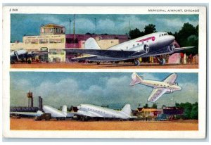 c1920 Municipal Airport Landing Field Best Equip Chicago Illinois IL Postcard