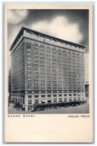 1942 Baker Hotel & Restaurant Building Classic Car Dallas Texas Vintage Postcard