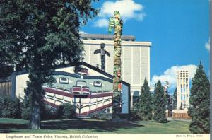 Long House and Totem Poles - Victoria BC, British Columbia, Canada