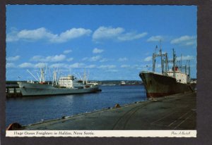 NS Ocean Freighters Ships Halifax Nova Scotia Carte Postale Canada Postcard