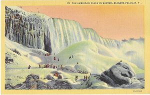 The American Falls in Winter Niagara Falls New York