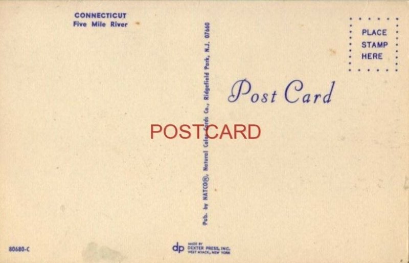 CONNECTICUT - FIVE MILE RIVER - boats in harbor