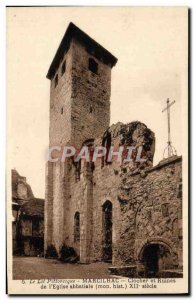 Old Postcard Lot Marcilhac Picturesque Tower And Ruins & # From Abbey 39Eglise