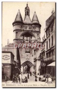 Bordeaux Old Postcard The Tower bell gross (House Riquard)