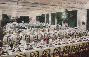 Postcard Hotel Stratford Clover Club Banquet Hall Philadelphia PA