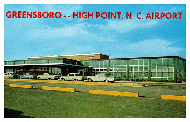 Postcard AIRPORT SCENE Greensboro North Carolina NC AQ4174