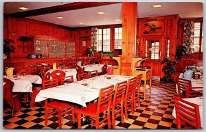 Vtg Portland Maine ME Boone's Restaurant Custon House Wharf Dining Room Postcard