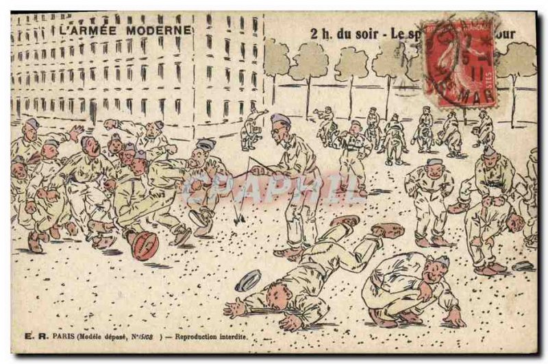 Old Postcard Diabolo L & # modern 39armee Army