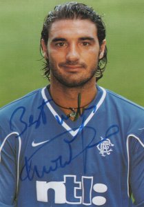 Lorenzo Amoruso Rangers Football Club FC Hand Signed Photo