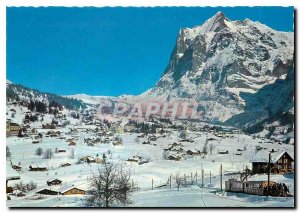 Postcard Modern mit Wetterhorn Grindelwald
