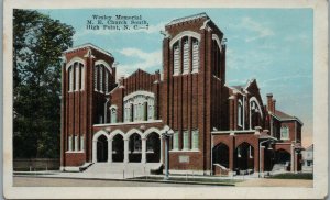 1920s Wesley Memorial M.E. Church High Point NC North Carolina Postcard