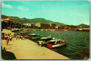 El Malacon Acapulco Mexico 1960s Mexichrome Chrome Postcard I6