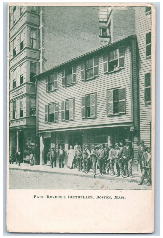 Boston Massachusetts MA Postcard Paul Revere's Birthplace c1905 Unposted Antique