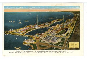 IL - Chicago. 1933-34 Century of Progress Int. Expo. Aerial View