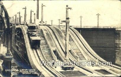 Real Photo Gatun Locks Panama Canal Panama Writing on back 