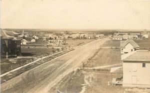 c1911 RPPC Postcard Town View Brunswick NE Antelope County Rose Photo Unposted