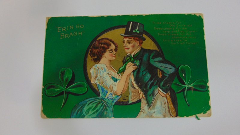 Antique 1912 Erin Go Bragh Postcard St. Patrick's day