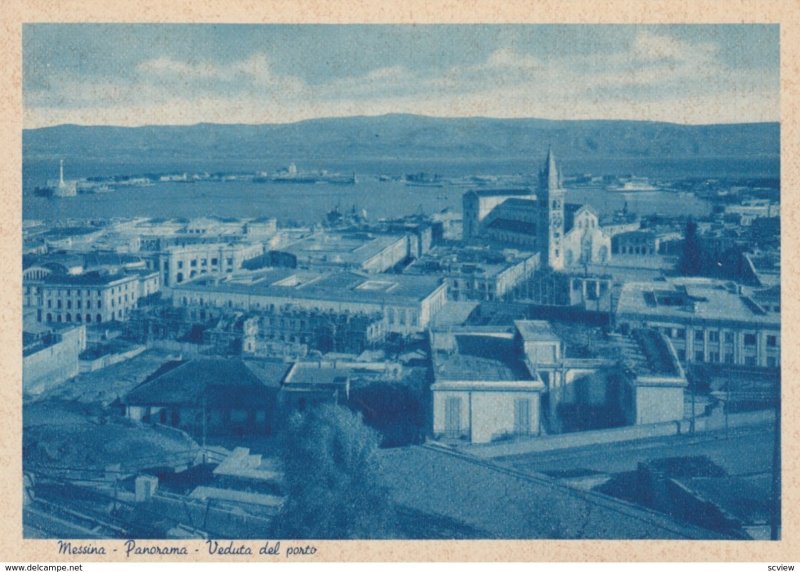 MESSINA, Sicilia, Italy, 1920-30s ; Panorama - Veduta del porto #2