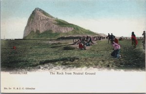 Gibraltar The Rock From Neutral Ground Vintage Postcard C117