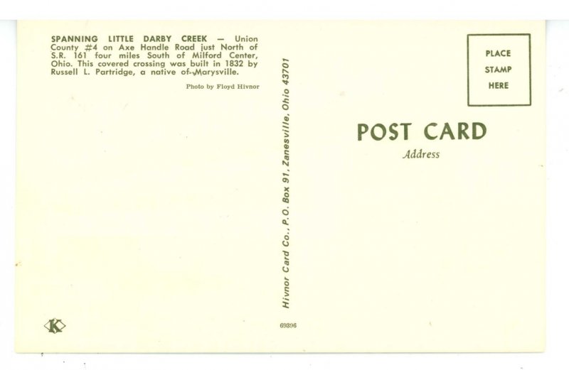 OH - Union County. Axe Handle Road Covered Bridge