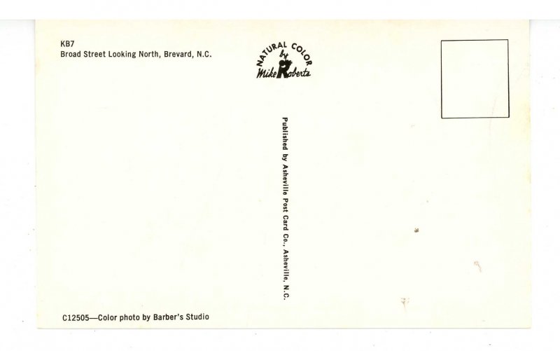 NC - Brevard. Broad Street Looking North