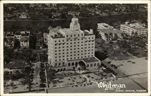 Miami Beach Florida FL The Whitman Hotel Real Photo Vintage Postcard