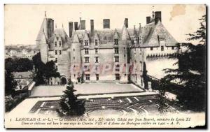 Old Postcard The castle langeais