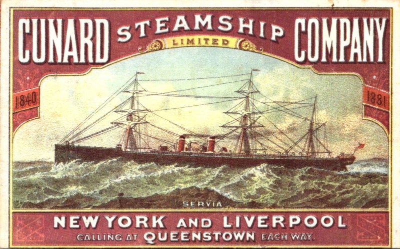 Ships Cunard Steamship Company SS Servia