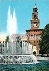 Modern Postcard Milano Fountain and Tower of Filarete
