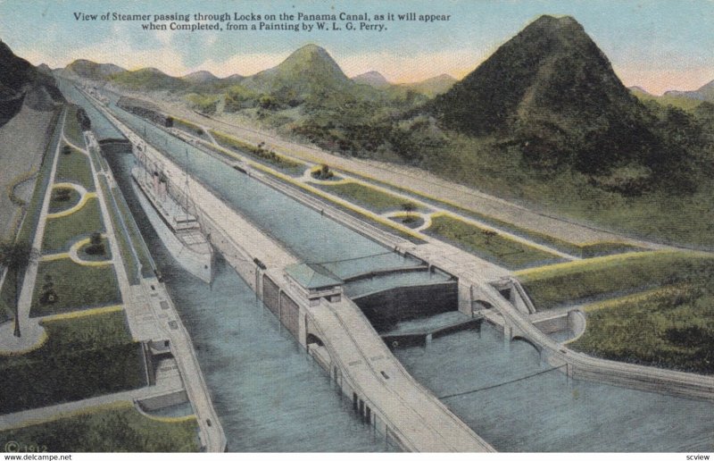 Steamer in Panama Canal Locks , 00-10s