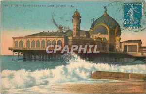 Old Postcard Nice La Jetee by Blow Sea