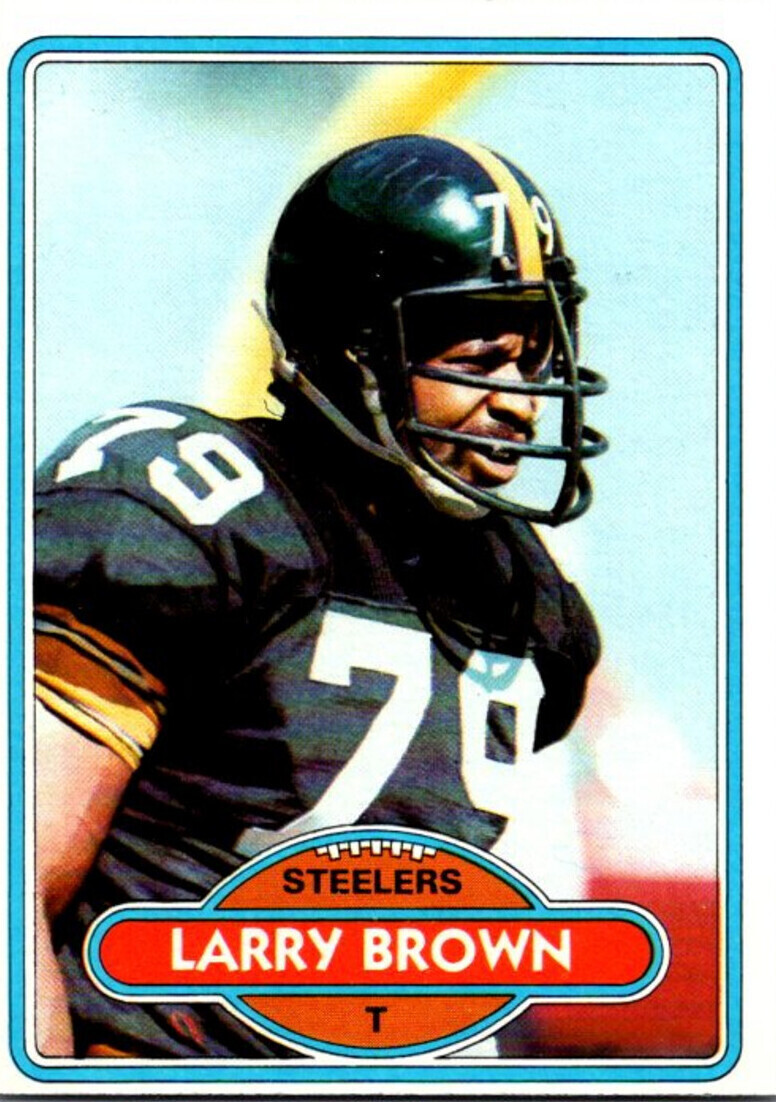 1980 Topps Football Card Larry Brown T Pittsburgh Steelers sun0138  United  States - Pennsylvania - Pittsburgh, Postcard / HipPostcard