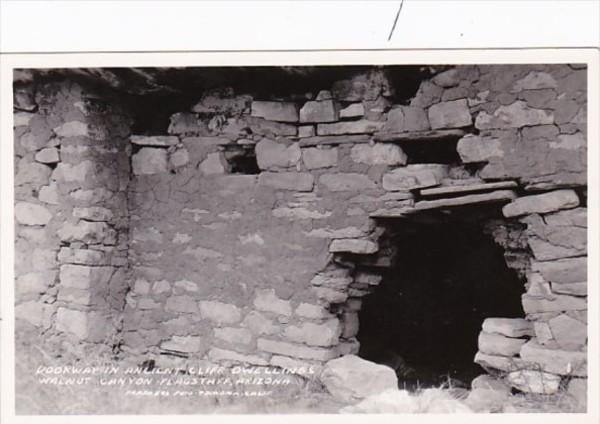 Arizona Flagstaff Doorway Ancient Cliff Dwellings Walnut Canyon Real Photo